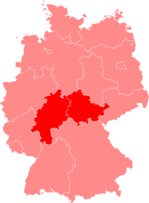 Karte Hessen-Thüringen