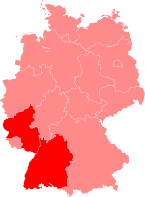 Karte Rheinland-Pfalz & Baden-Württemberg